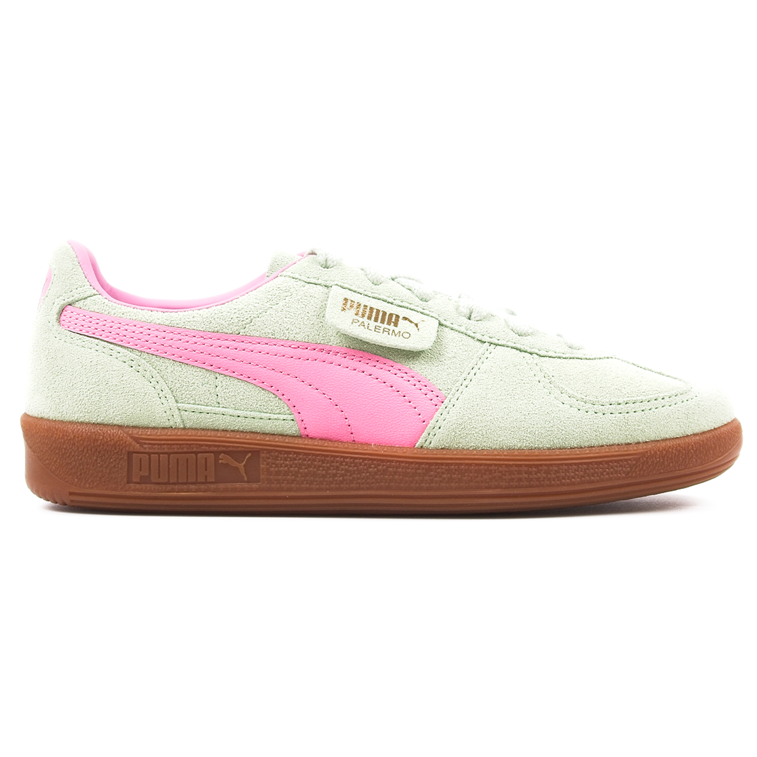 Кроссовки женские Puma Palermo зеленый-розовый 39646302