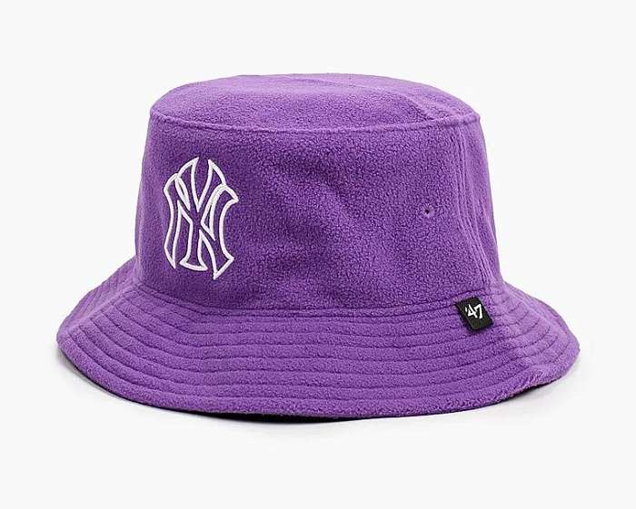 Панама '47 Brand FLEECE BUCKET New York Yankees B-FLCBK17PFF-BV Bright Purple