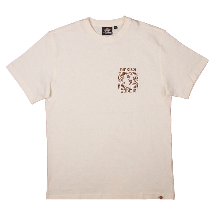 Футболка Dickies Worldwide бордо молочная